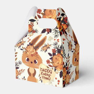 Caixinha De Lembrancinhas Páscoa de coelho de chocolate castanho
