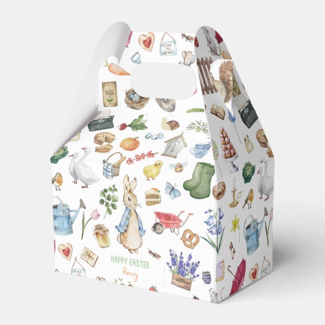 Caixinha De Lembrancinhas Páscoa Peter the Rabbit Favor Box (Frente)