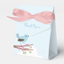 Caixinha De Lembrancinhas Pássaro Azul na Árvore do Flor