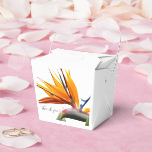 Caixinha De Lembrancinhas Pássaro Tropical do Casamento Floral da Planta do