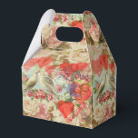 Caixinha De Lembrancinhas Pássaros do Amor Vintage Coração Antiquado<br><div class="desc">Diga o que quer ao seu amor. Esta imagem inclui uma colagem de arte fina com aves,  corações e rosas de amor. Ótima ilustração de trabalho de arte.</div>