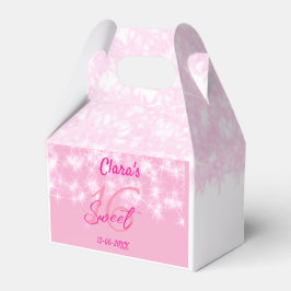 Caixinha De Lembrancinhas Pastel baby pink doce de 16 anos adicione nome da