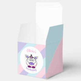 Caixinha De Lembrancinhas Pastel de aniversário personalizado unicórnio colo