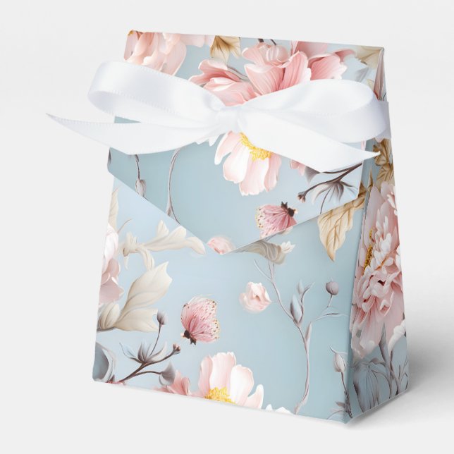 Caixinha De Lembrancinhas Pastel Peony Favor Box (Frente)