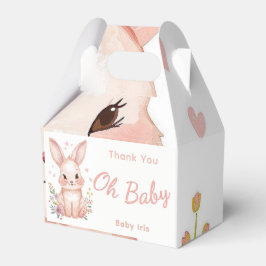 Caixinha De Lembrancinhas Pastel Pink Baby Shower Treat Box Cute Bunny Party