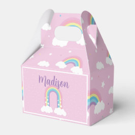 Caixinha De Lembrancinhas Pastel Rainbow Pink Favor Box