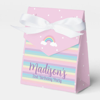 Caixinha De Lembrancinhas Pastel Rainbow Pink Mini Favor Box