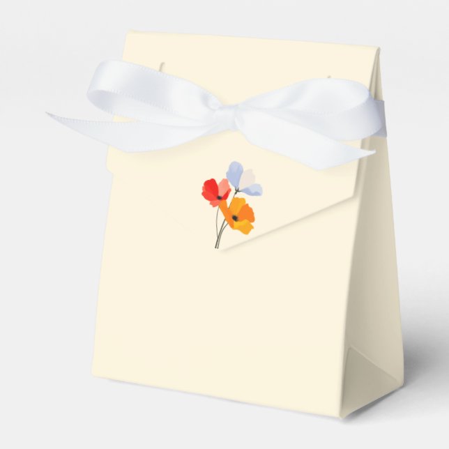 Caixinha De Lembrancinhas Pastel rosa com papagaios de Verão Negros (Frente)