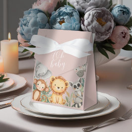 Caixinha De Lembrancinhas Pastel Tropical Chá de fraldas Selle Safari Animai