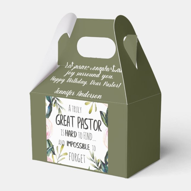 Caixinha De Lembrancinhas Pastor Aniversário do Aniversário Gift Bag (Frente)