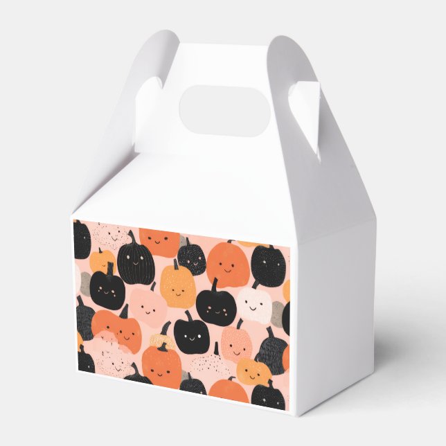 Caixinha De Lembrancinhas Patch da abóbora do Halloween (Frente)