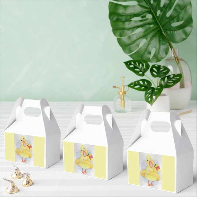 Caixinha De Lembrancinhas Pato de borracha no chão de Piscina (Múltiplo)