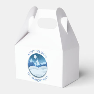 Caixinha De Lembrancinhas Peaceful Frosted Landscape Custom