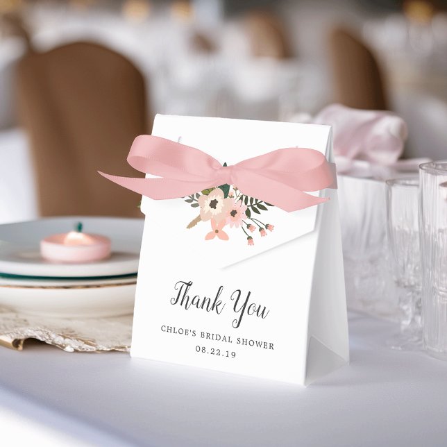 Caixinha De Lembrancinhas Peach Meadow | Floral Personalizado (Criador carregado)