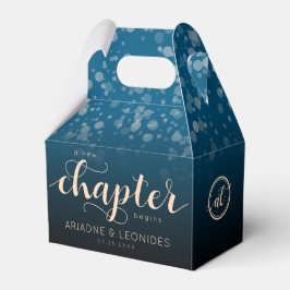 Caixinha De Lembrancinhas Peach Oceanic Blue Casado Um Novo Capítulo