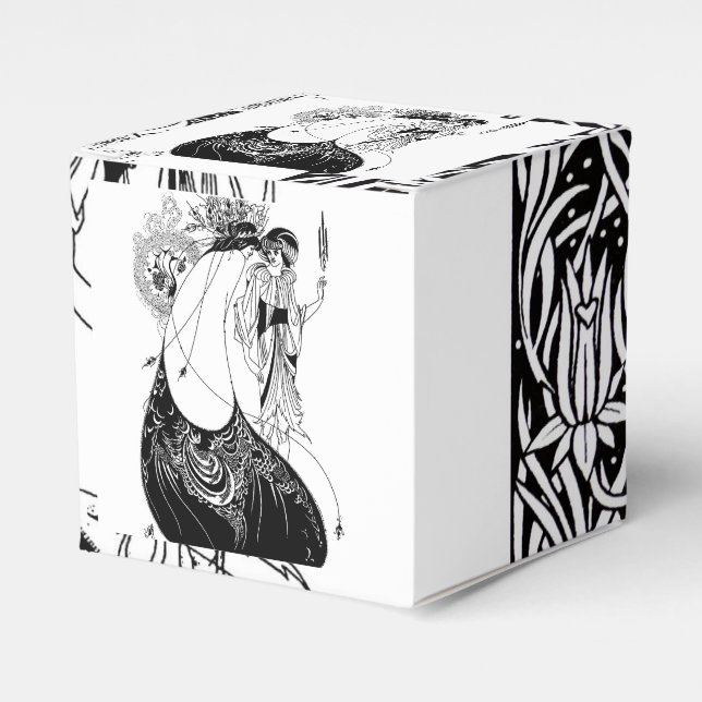 Caixinha De Lembrancinhas Peacock Skirt Beardsley Art Nouveau (Frente)