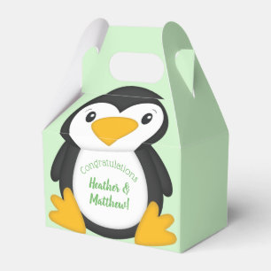 Caixinha De Lembrancinhas Penguin Chá de fraldas Green