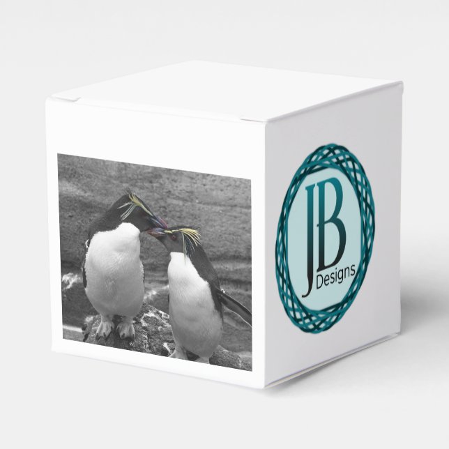 Caixinha De Lembrancinhas Penguin Colour Splash (Frente)