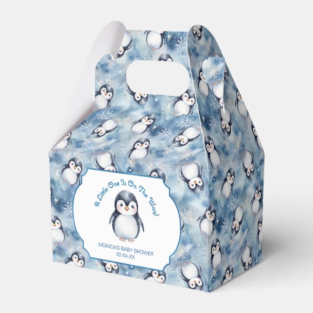 Caixinha De Lembrancinhas Penguin Winter Favor Box (Verso)