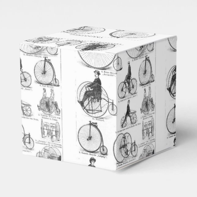 Caixinha De Lembrancinhas Penny Farthing de Bicicleta de Alta Roda (Frente)