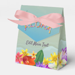 Caixinha De Lembrancinhas Pensamento de Casamento Colorido na Praia Havaiana