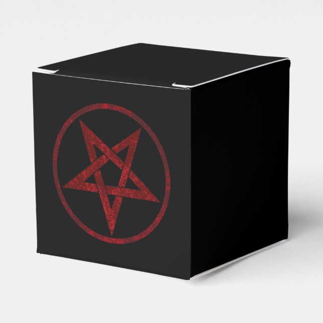 Caixinha De Lembrancinhas Pentagrama do diabo vermelho (Frente)
