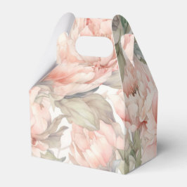 Caixinha De Lembrancinhas peônia exuberante em um fundo suave