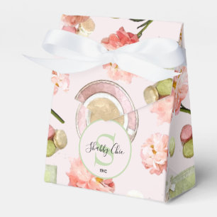 Caixinha De Lembrancinhas Peônias na moda do chique e grupo de Macarons