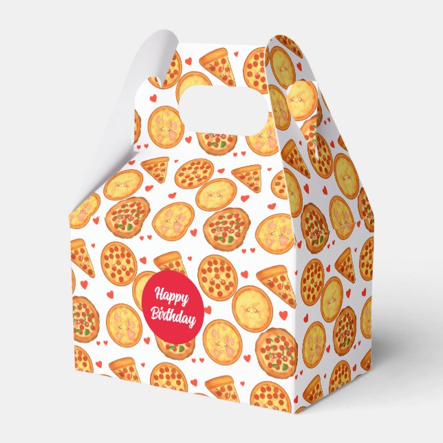 Caixinha De Lembrancinhas Peperroni, Queijo E Margherita Pizza (Frente)