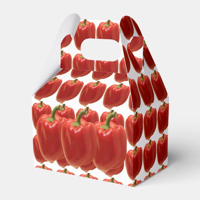 Caixinha De Lembrancinhas Pepper Red Bell. Fresco do mercado (Frente)