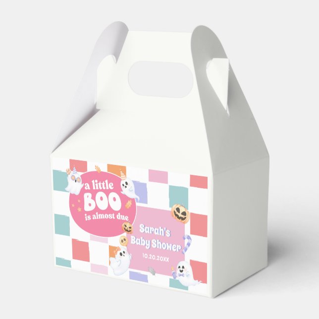 Caixinha De Lembrancinhas Pequena Festa de Chá de fraldas do Boo Halloween G (Frente)
