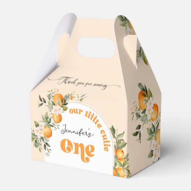 Caixinha De Lembrancinhas Pequena festa de primeiro aniversario (Frente)