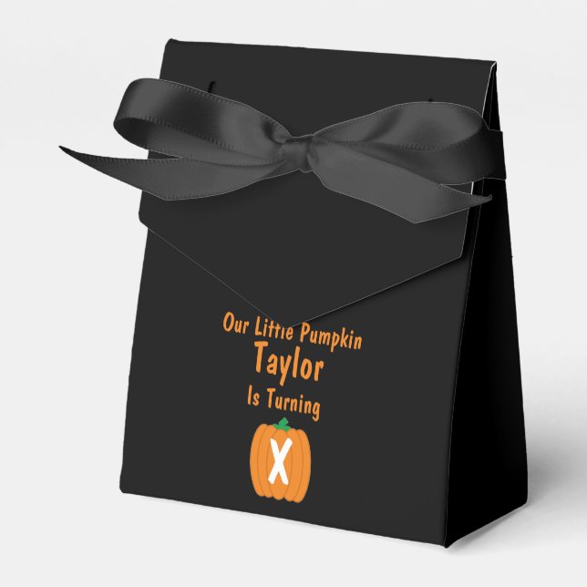 Caixinha De Lembrancinhas Pequeno Aniversário de Abóbora (Frente)