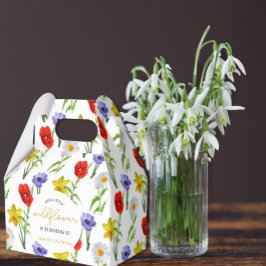 Caixinha De Lembrancinhas Pequeno Aniversário de criança de flor selvagem