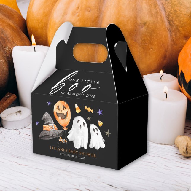 Caixinha De Lembrancinhas Pequeno Chá de fraldas de Boo Halloween Preto (Baby Shower Gift Box, designed for the utmost delight of expecting parents and their bundle of joy.)