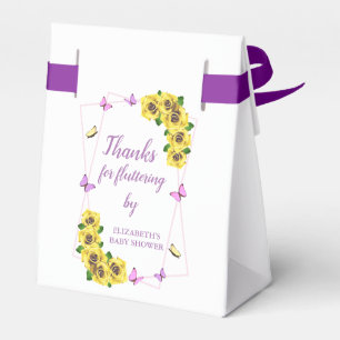 Caixinha De Lembrancinhas Pequeno Chá de fraldas de borboleta