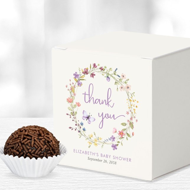 Caixinha De Lembrancinhas Pequeno Chá de Namorada de Vidraça Selvagem (Criador carregado)