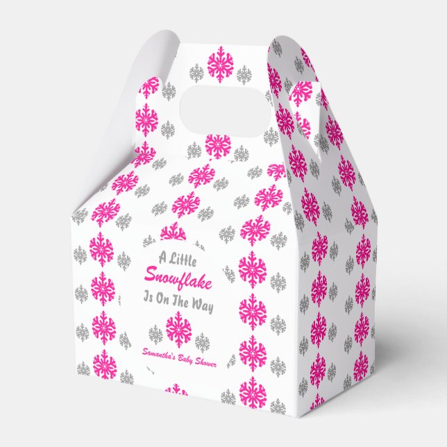 Caixinha De Lembrancinhas Pequeno Floco De Neve A Caminho (Frente)