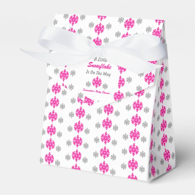 Caixinha De Lembrancinhas Pequeno Floco De Neve A Caminho (Frente)