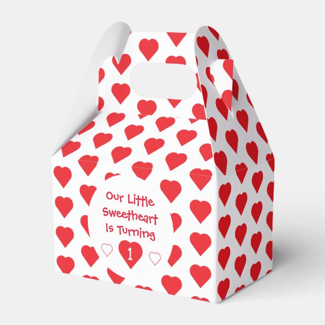 Caixinha De Lembrancinhas Pequeno primeiro aniversario Swetheart (Frente)