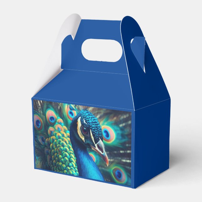 Caixinha De Lembrancinhas Perfil Peacock (Frente)