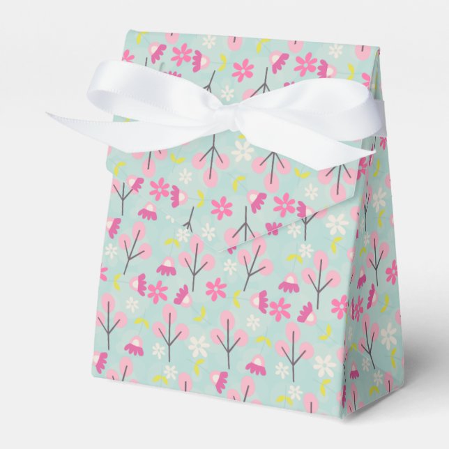 Caixinha De Lembrancinhas Pernalas e Flores Rosa (Frente)