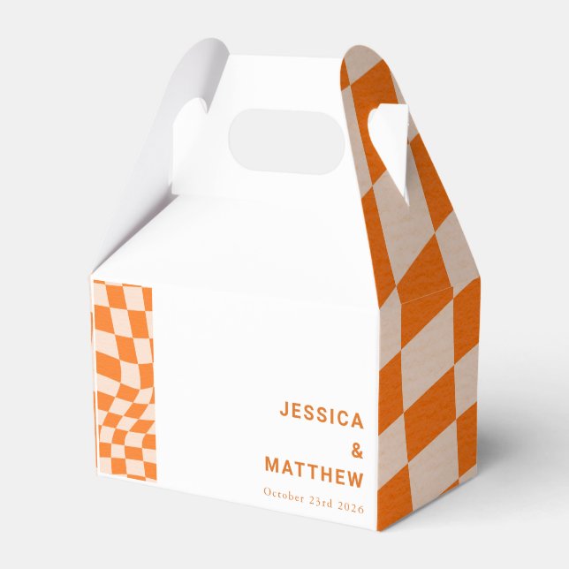 Caixinha De Lembrancinhas Personalização de Casamento de Verificação de Abst (Frente)