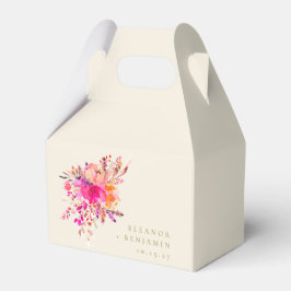 Caixinha De Lembrancinhas Personalização de Casamento Floral de Cor de Água 