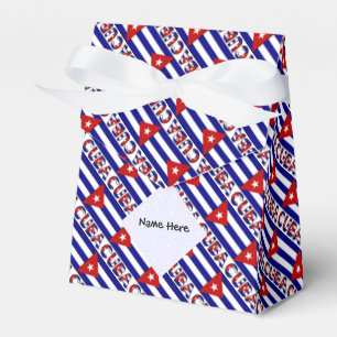 Caixinha De Lembrancinhas Personalizado Bandeira Azul Escuro de Cuba em Mosa