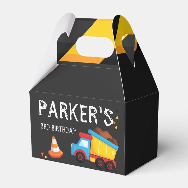 Caixinha De Lembrancinhas Personalizado Em Construção (Frente)