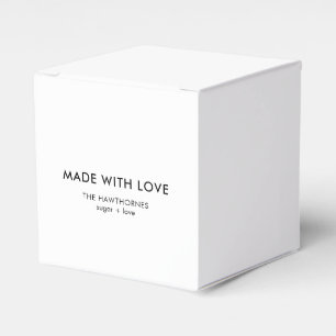 Caixinha De Lembrancinhas Personalizado Moderno Minimalista Feito Com Amor