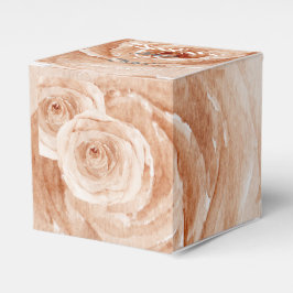 Caixinha De Lembrancinhas Personalizado Obrigado rosas de aquarela floral de