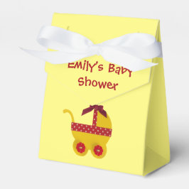 Caixinha De Lembrancinhas Personalize, Amarelo Brilhante, carrinho de bebê v