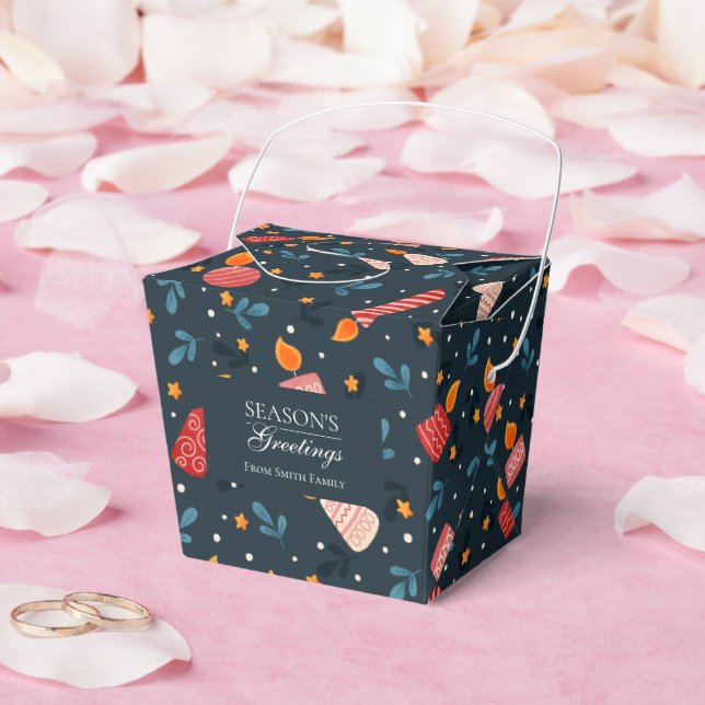 Caixinha De Lembrancinhas Personalize dark Festive mixed Candles Holiday Box (Casamento)